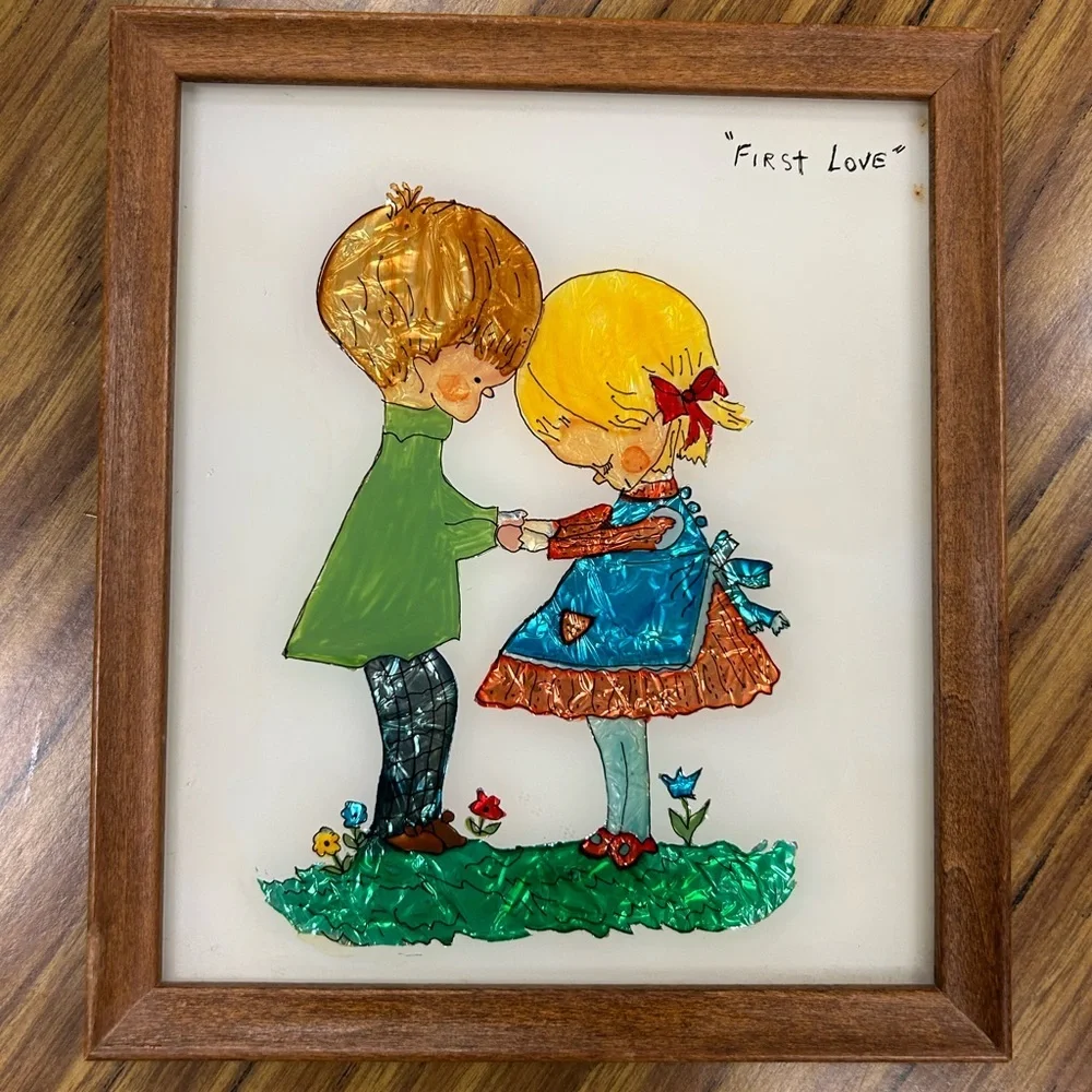 Vintage FIRST LOVE Foil Picture